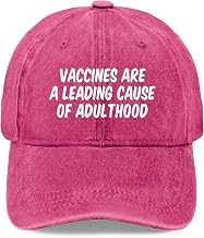Vaccines are a Leading Cause of Adulthood Hats 80s hat Hats for Women Fashionable Gifts for Dad Hiking Cap Rose red