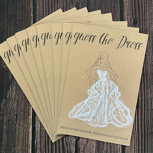 Juegos de despedida de soltera - Adivina el vestido de despedida de soltera para 50 invitados - Divertidas decoraciones de boda suministros para disponible en Yaxa Guatemala