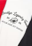 Redbridge Bluza z okrągłym dekoltem i stylowym szwem, czarny-biały-czerwony, L