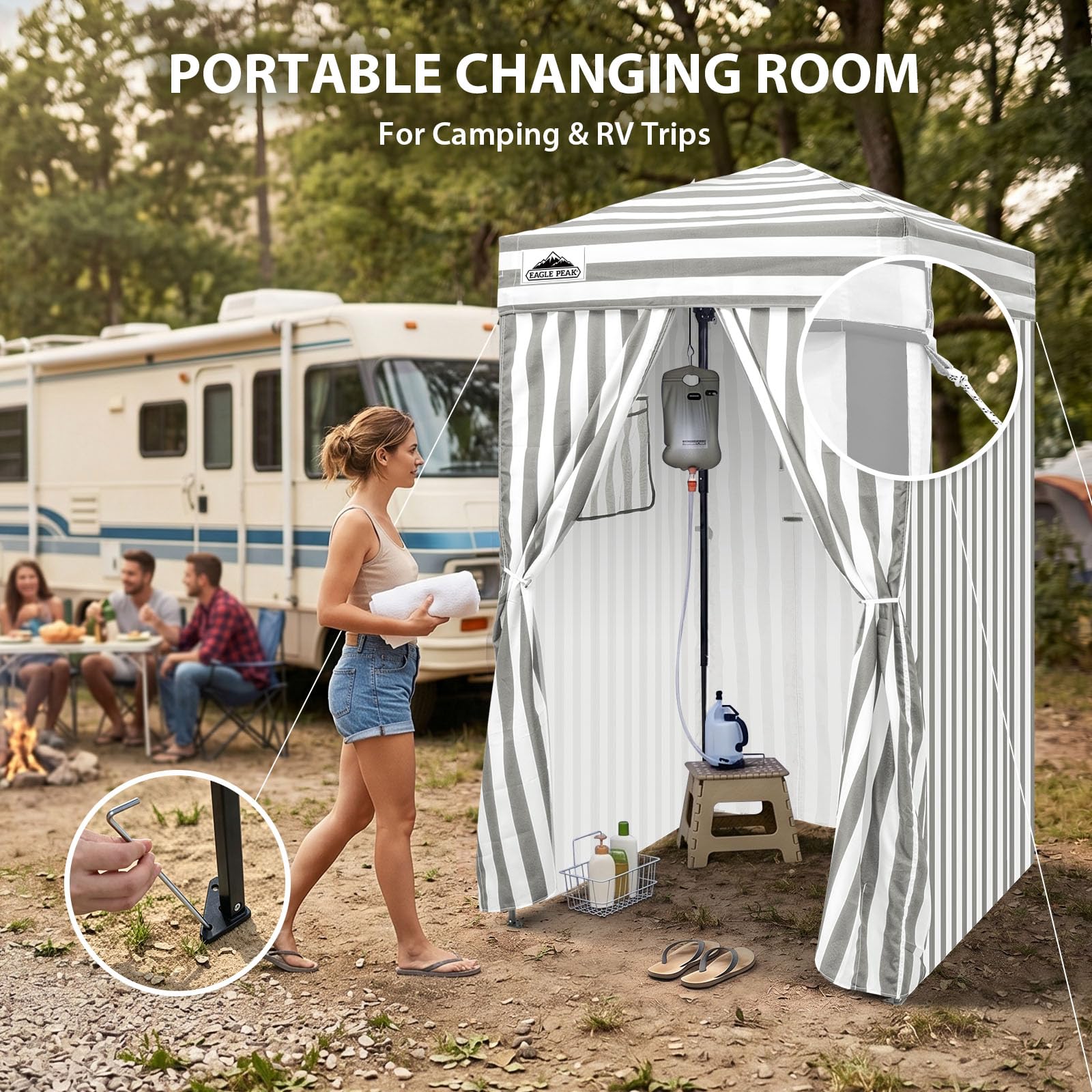 EAGLE PEAK Flex Ultra Compact Pop Up Baldaquín para vestidor