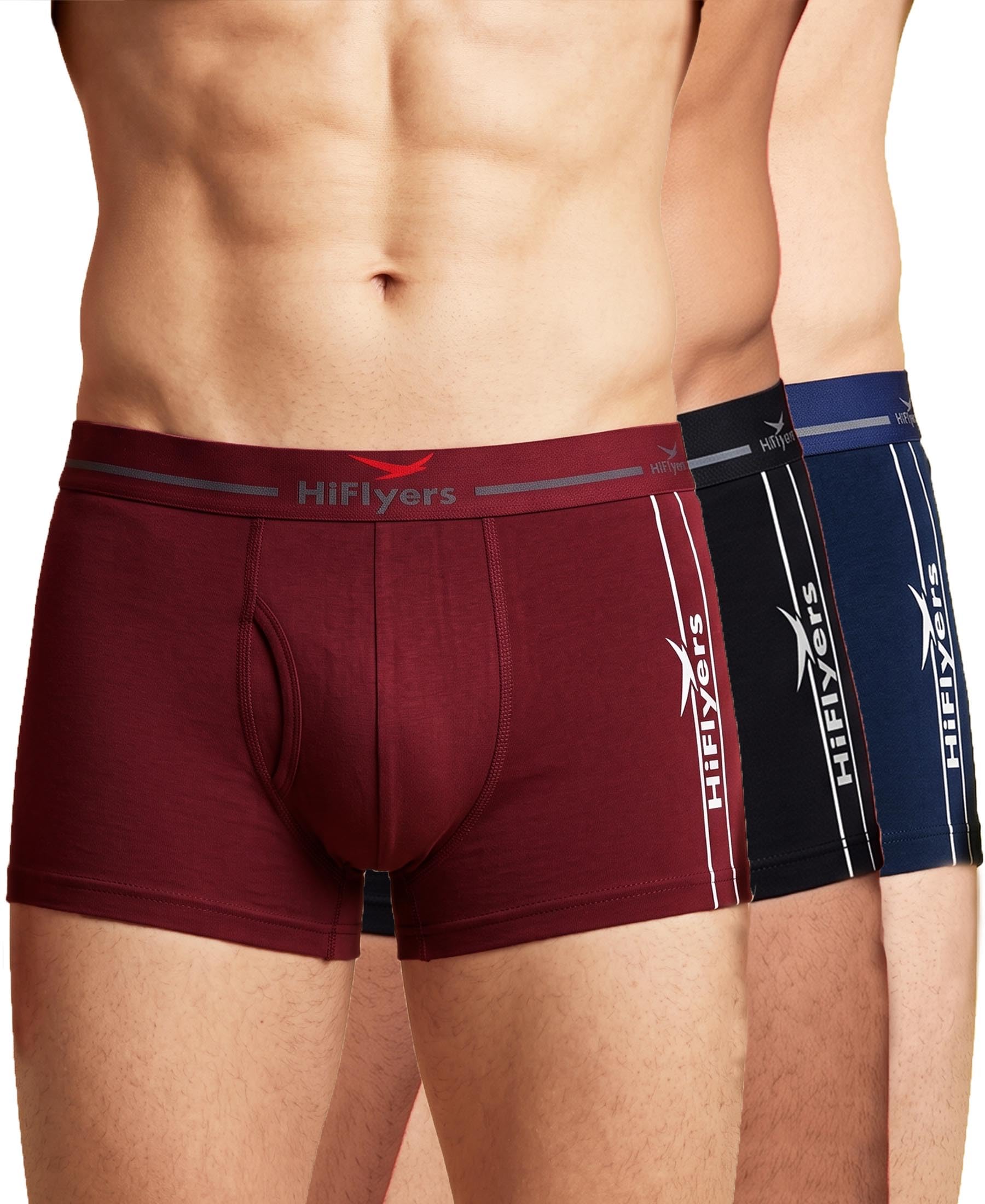 hiflyers Men|Soft Breathable Odour-Free Cotton Lycra Fabric|Regular Fit|Comfortable Everyday Innerwear Front Open Trunk|Pack of 3-picture-29