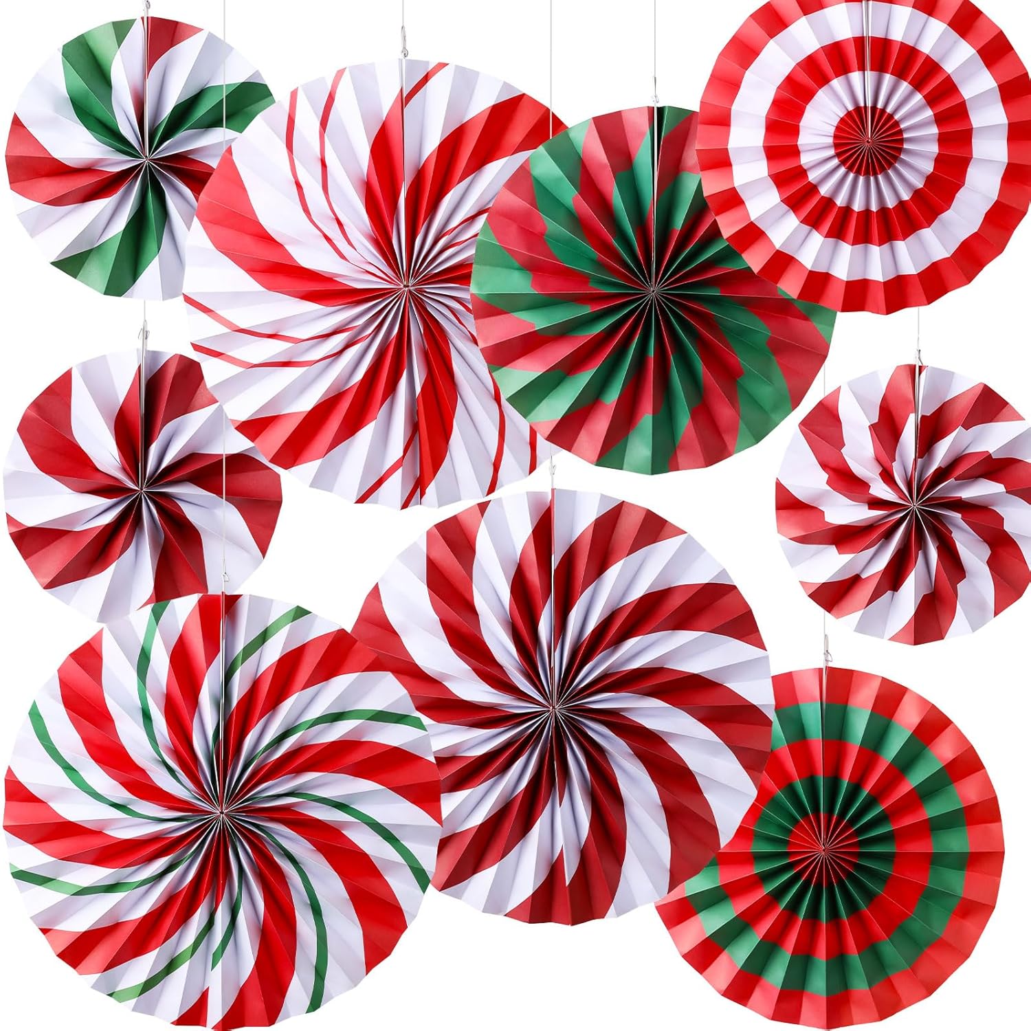 Outus Christmas Hanging Decorations Candy Paper Fans Peppermint Hanging Paper Fans Candy Cane Ceiling Wall Decor for Christmas Party Classroom Birthday Party(9 Pcs,Sweet) Outus Christmas Hanging Decorations Candy Paper Fans Peppermint Hanging Paper Fans Candy Cane Ceiling Wall Decor for Christmas Party Classroom Birthday Party(9 Pcs,Sweet)