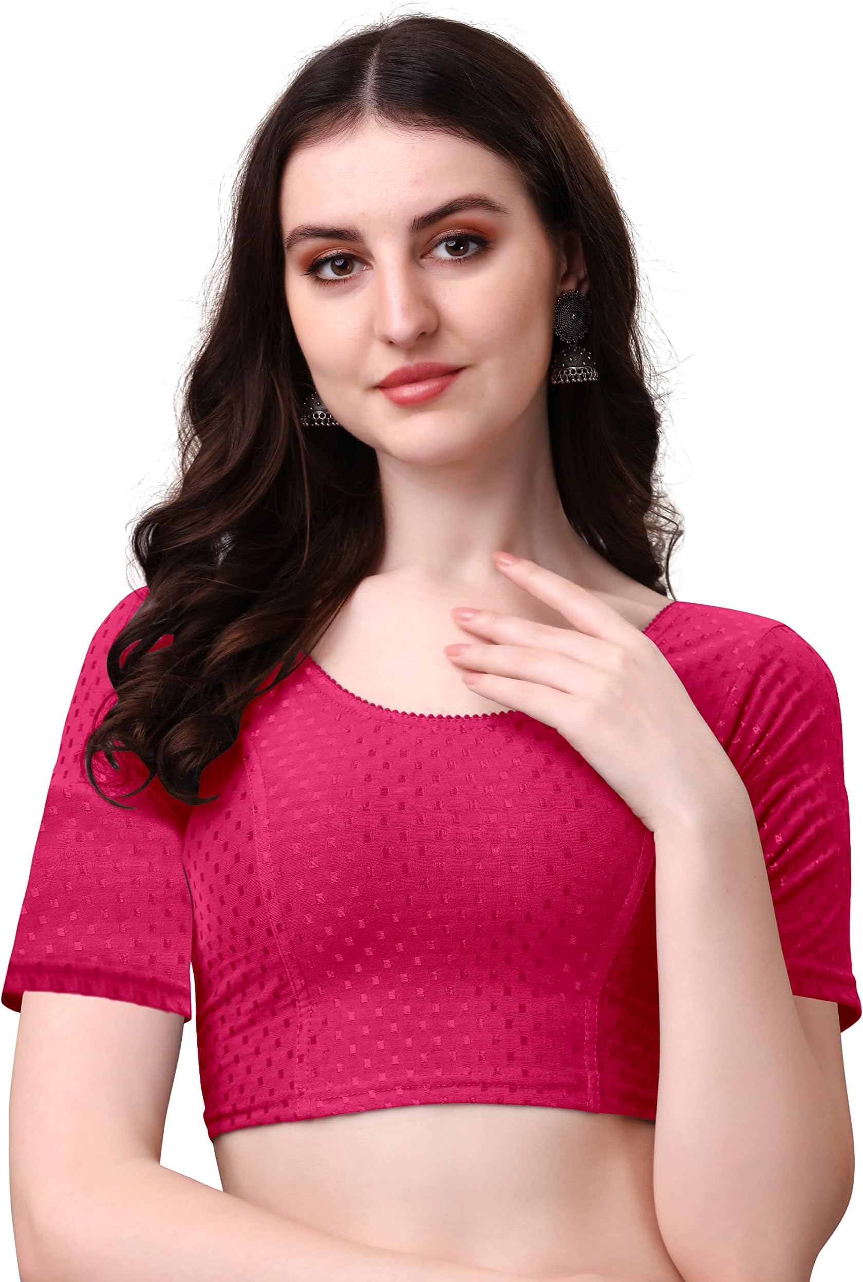 KipzyWomen's Round Neck Half Sleeve Blouse