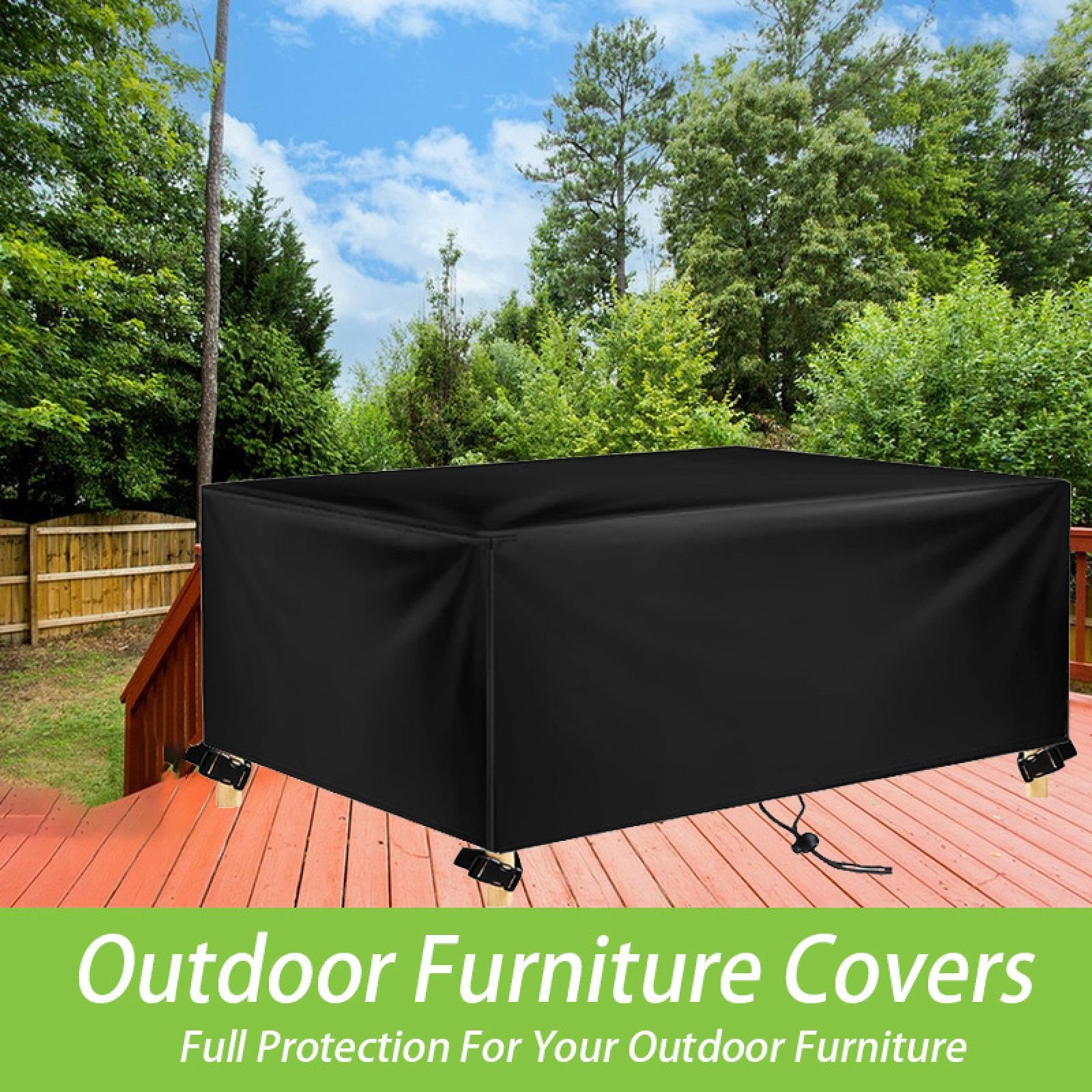 Housse imperméable pour meubles d'extérieur – 320 x 70 x 130 cm (L x l x H) – Protection robuste en rotin 420D pour chaise et table basse – Housse résistante aux UV pour toutes les conditions