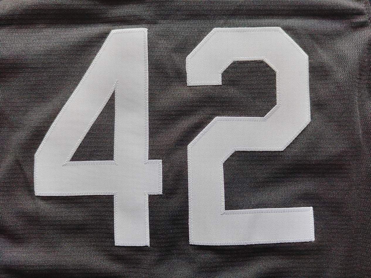 Men's Black Legend Baseball Jerseys #42 Stitched Hip Hop Button Down Sports Shirts