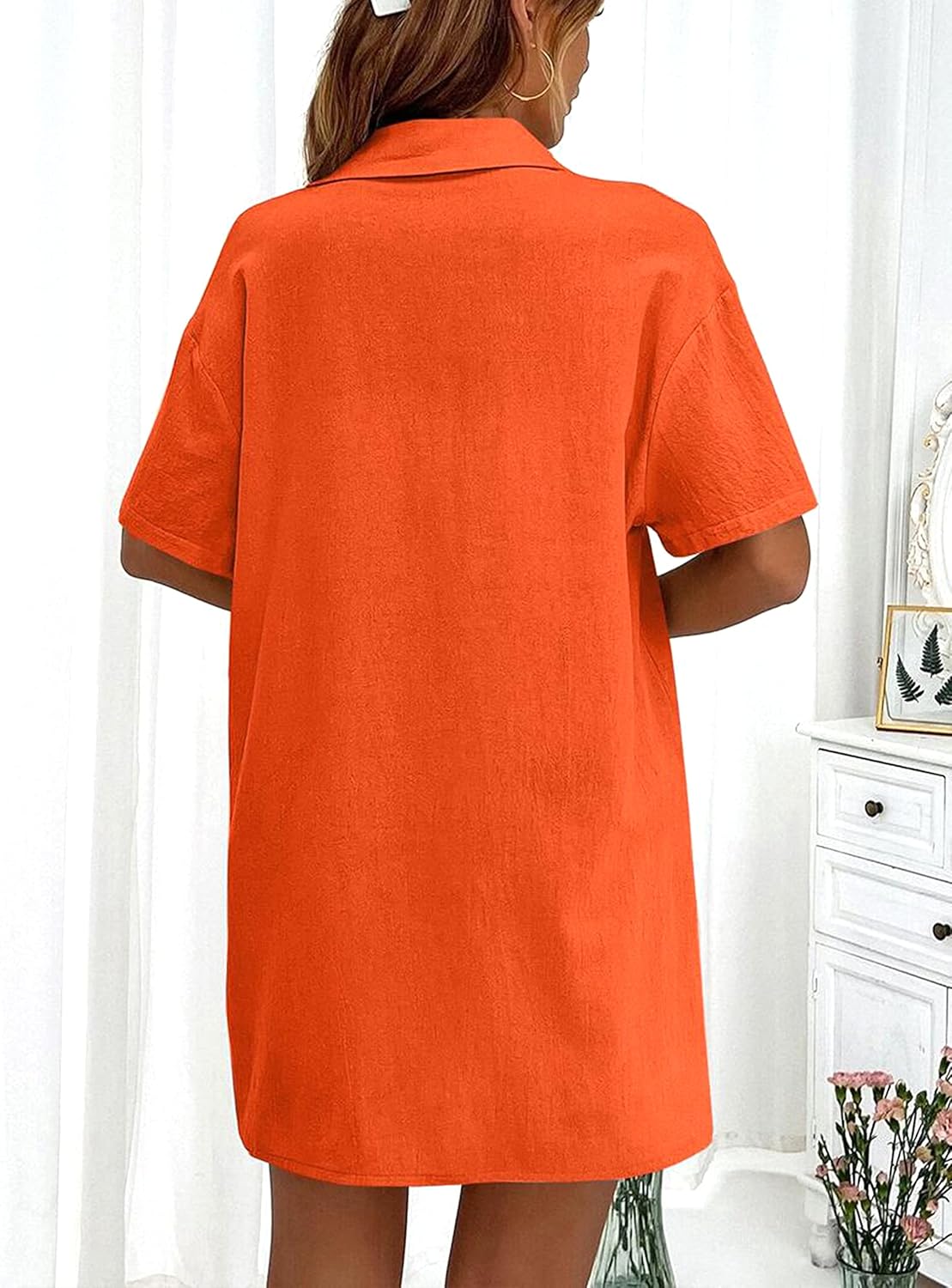 APAFES Women Summer Cotton Linen Short Sets 2 Piece Shorts Top Lounge Beach Vacation Two Piece Outfits Tracksuits - Image 7