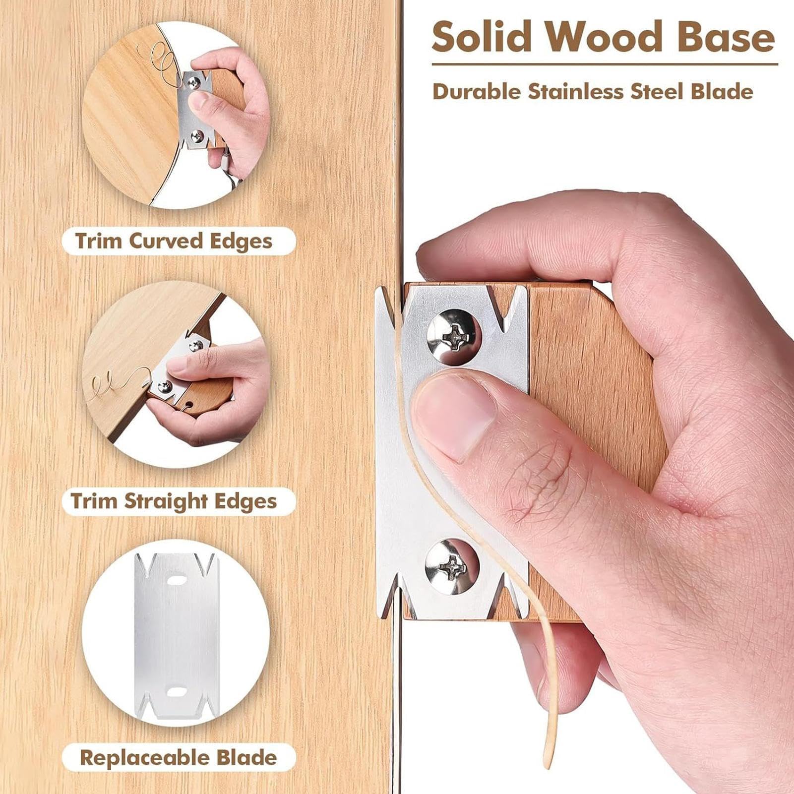 Coupe- en bois - Outils de menuiserie pour tôle d'angle, grattoir pour platelage de chants, chanfrein et filet, pour stratifié, contreplaqué, mélamine, cloison sèche,