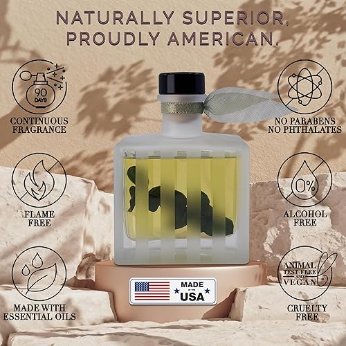 Miniatura 2 de LOVSPA Revive - Juego de difusor de aceite perfumado de eucalipto con varillas, accesorios de fragancia para el hogar para decoración de estantes de