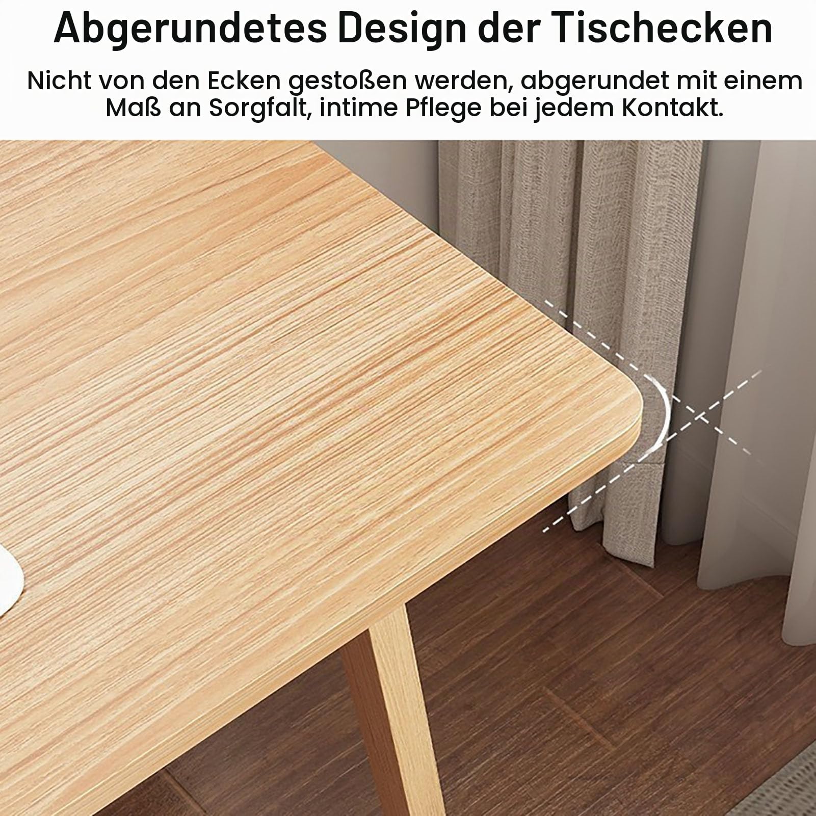 Nileco Mid-Century Modern Schreibtisch, Home-Office-Schreibtisch mit 2 Schubladen und Ablage, einfacher Arbeits-/Studiertisch, PC-Tisch, Workstation für kleine Räume (80 x 50 x 82 cm, Holz)