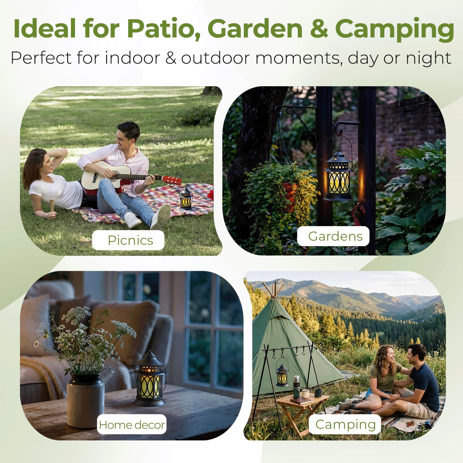 Velas perfumadas, 2 velas de aromaterapia de cera de soja para patio, jardín y camping