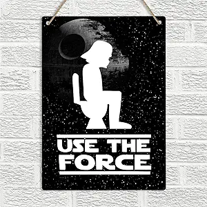 New Tin Sign Vintage Retro Signs Use The Force Funny Wc Toilet Restroom Home Bar Club Hotel & Outdoor Street Garage Metal Sign 12X8Inch