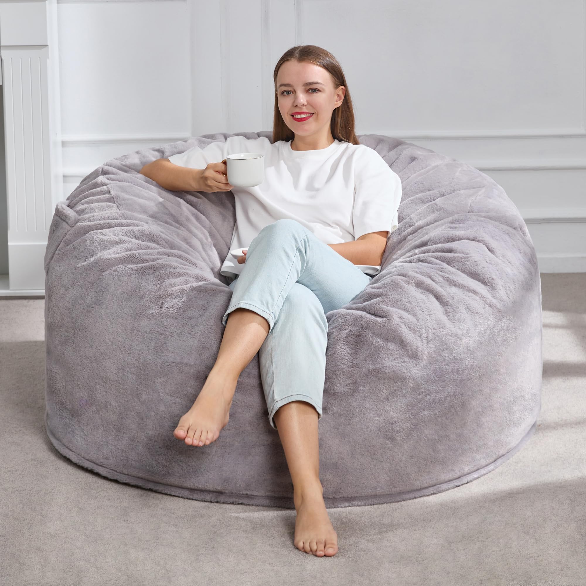 Hobestluk 4FT Memory Foam Bean Bag