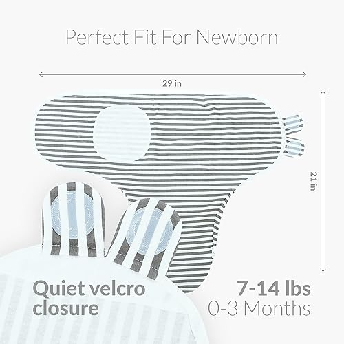 Miniatura 6 de Saco de envolver para bebé con 3 gorros de bebé (paquete de 3) – 100% algodón Oeko-TEX – Recién nacido 0 – 3 meses – Saco de dormir