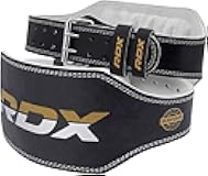 RDX Weight Lifting Belt Gym Exercise Workout, 6 inch Leather Padded Lumbar Back Support Men Women, 10 Adjustable Holes, Powerlifting Bodybuilding Deadlift, Squat Fitness Strength Training Equipment