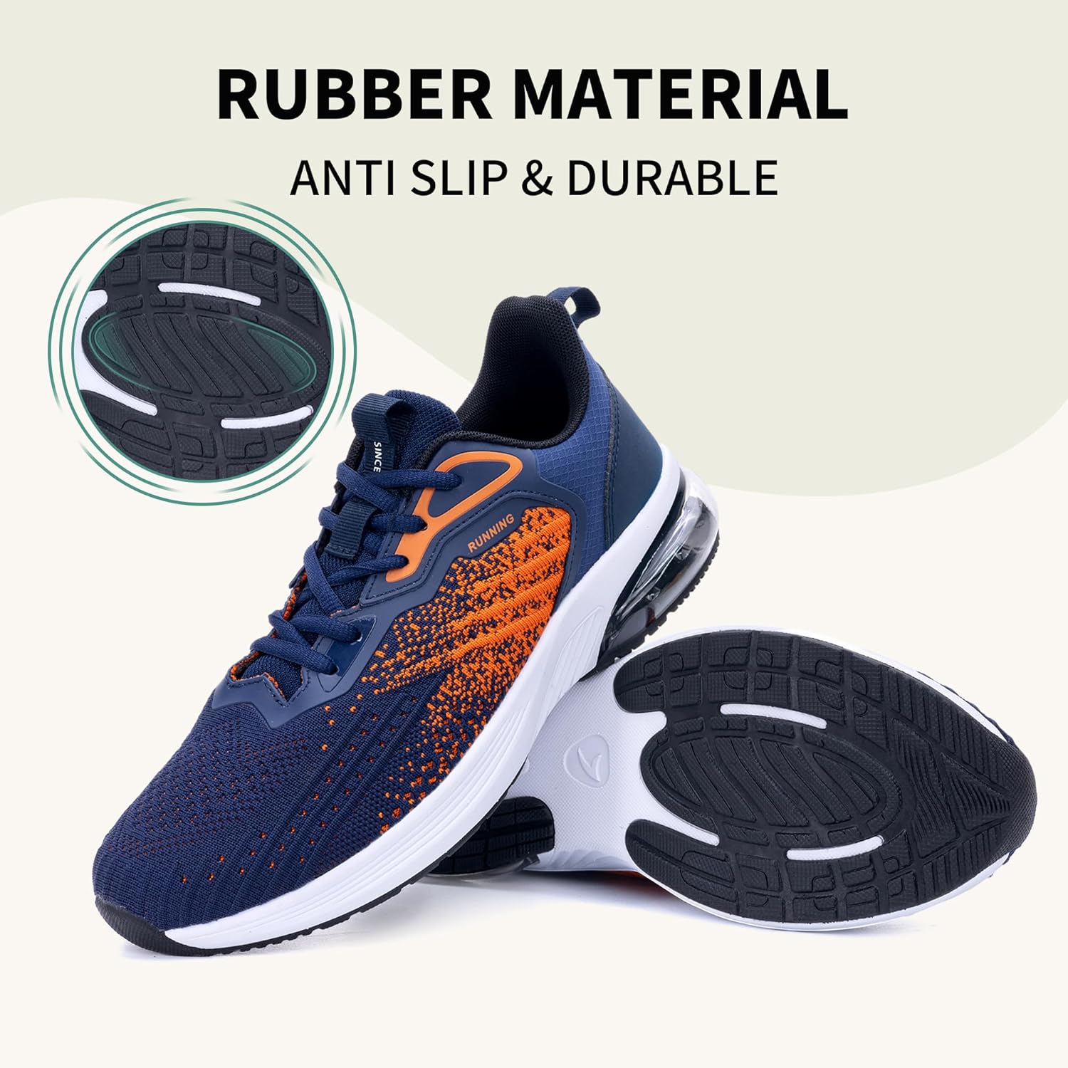 Men's Running Walking Sports Shoes Non Slip Casual Fashion Sneakers Tennis Athletic Gym Shoe for Travel Work