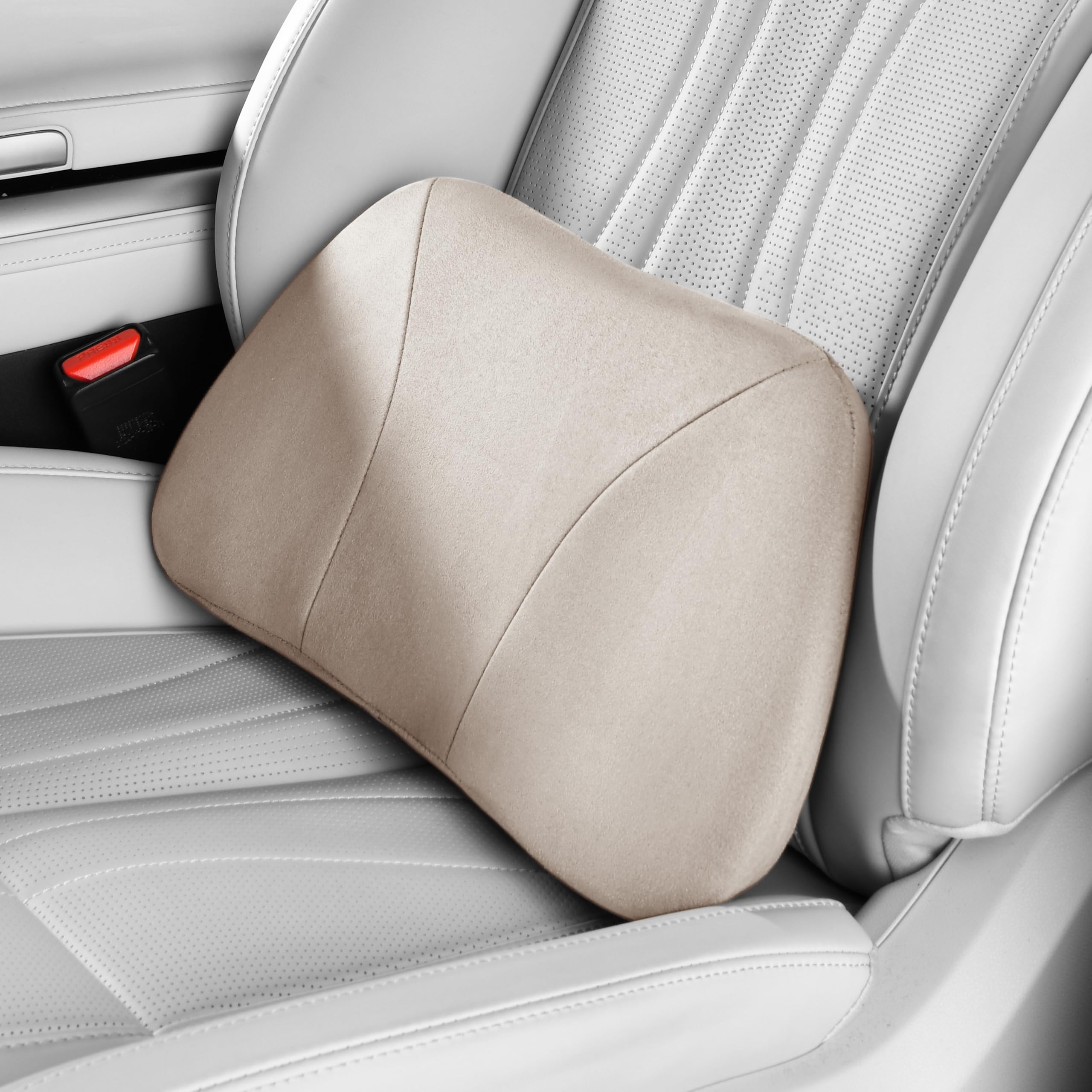 POKSRI Suede Lumbar Support Pillow