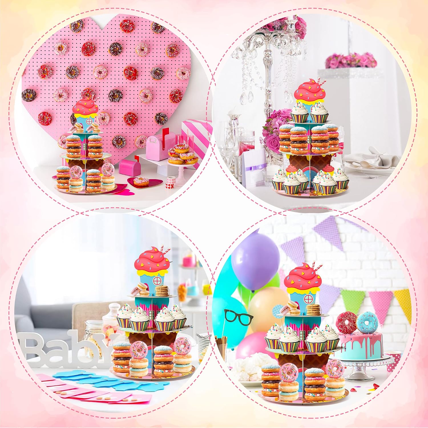 Candyland Cupcake Stand Sweet Candy Cupcake Tower Cardboard
