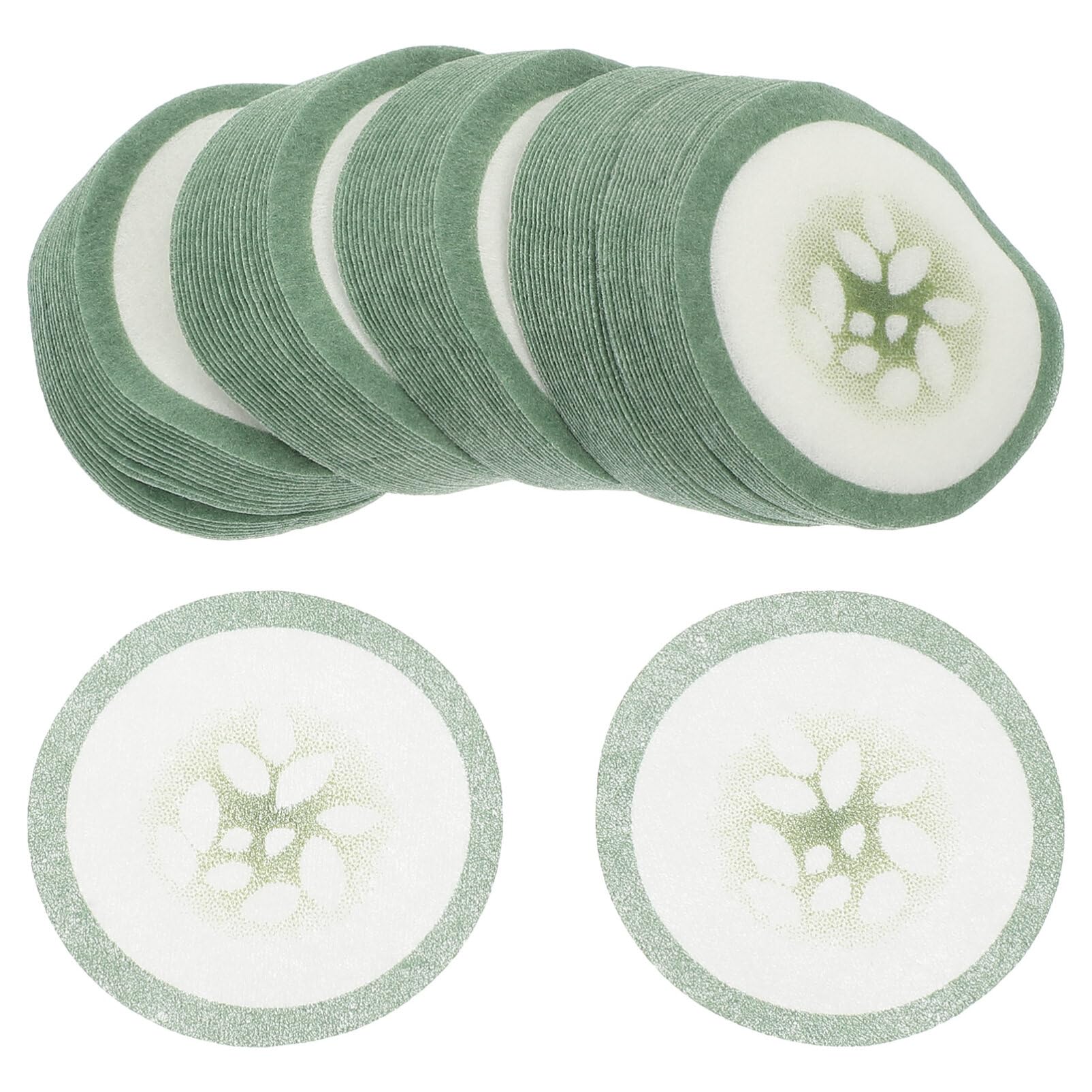 Ipetboom 100pcs Salon Eye Care Masks Eye Makeup Remover Pad Cucumber Eye Pad Breathable Eye Masks Cotton Pad for Eyes Moisturizing Eye Patches