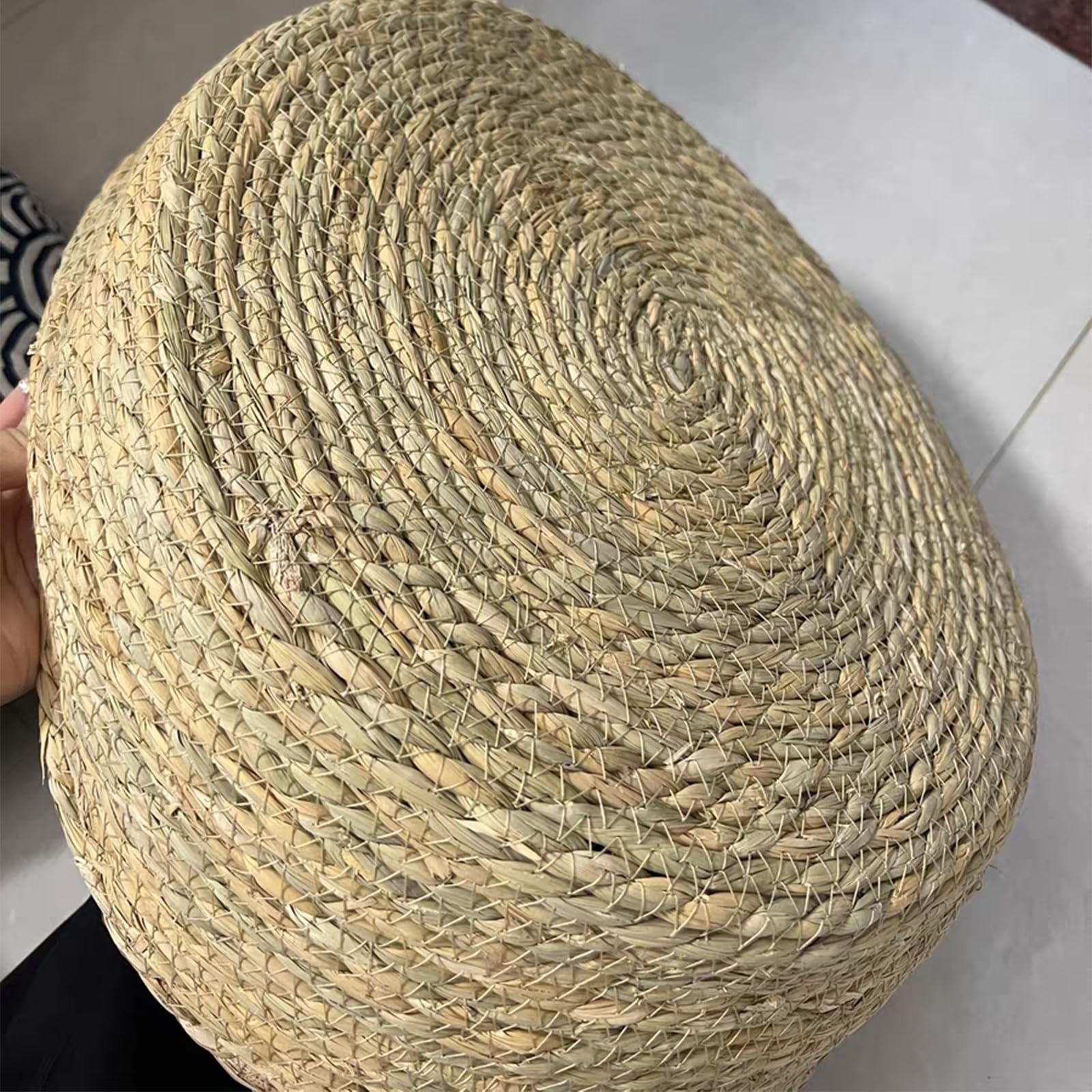 Handgefertigtes gewebtes Katzenbett mit abnehmbarem Kissen, Rattankorb für den Innenbereich, für Katzen, Kätzchen, kleine Haustiere
