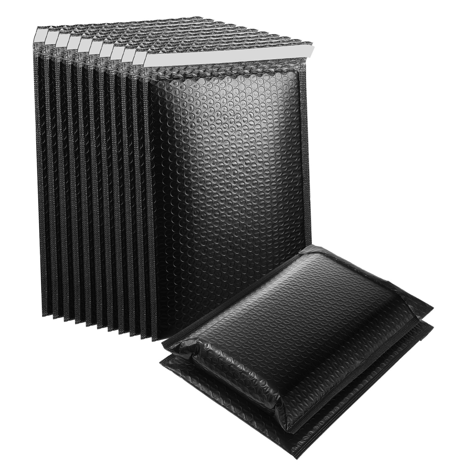 50 Pezzi Buste Imbottite con Bolle d Aria Autoadesive Nero Buste Rinforzate per Spedizioni Piccole e Packaging Aziendale per Vestiti e Cosmetici