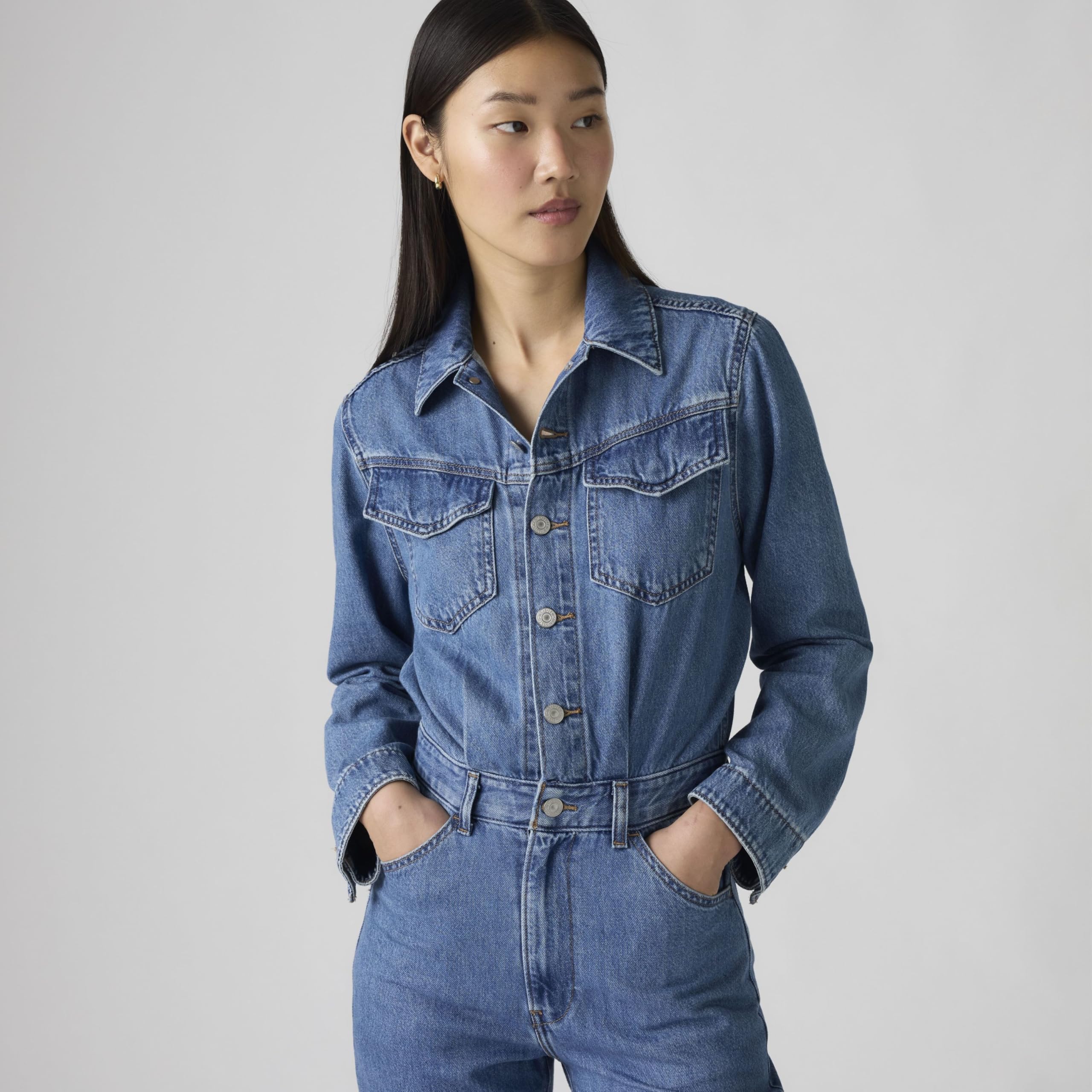 Levi's Western Jumpsuit Robe décontractée Femme (lot de 1)