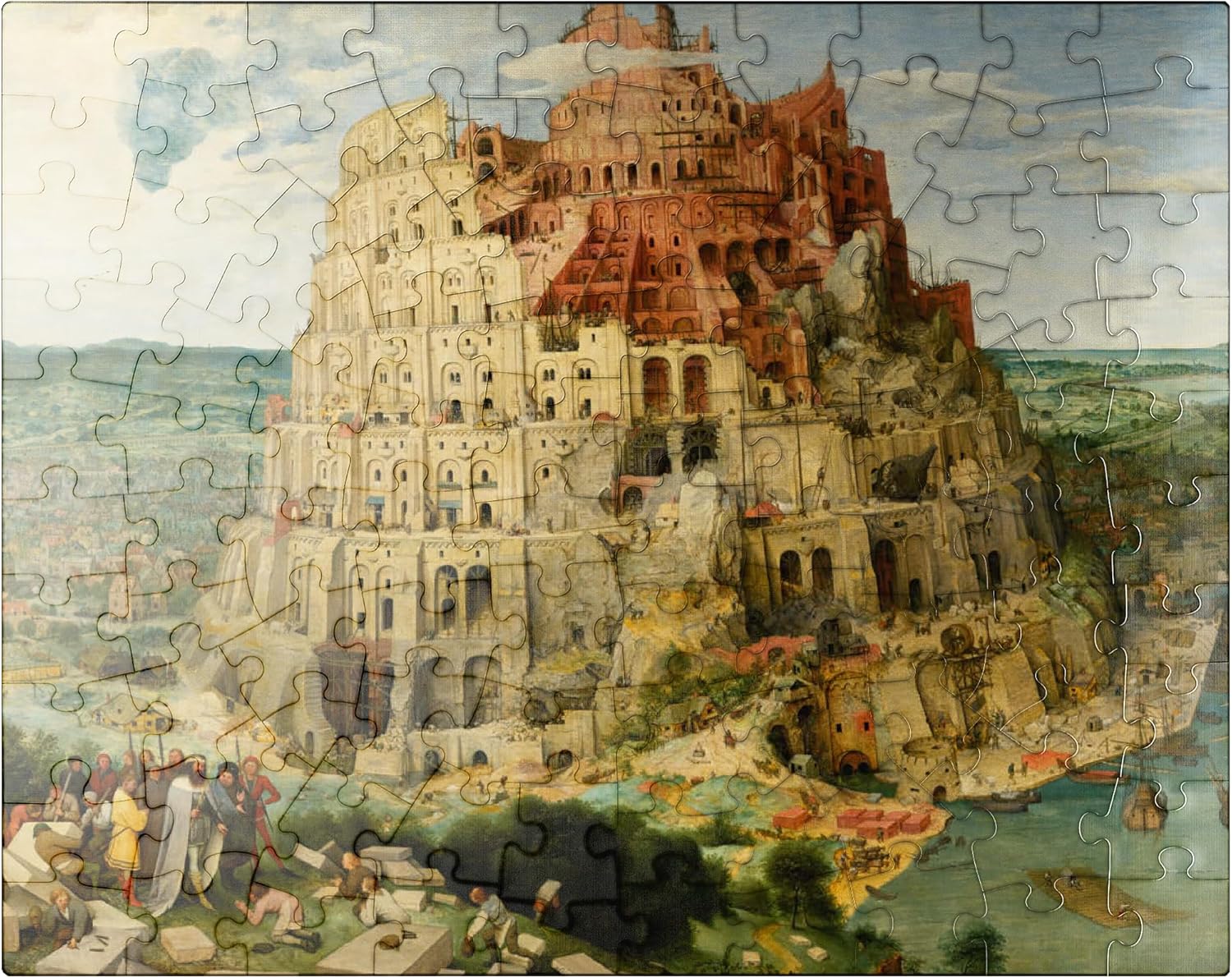 MyPuzzle The Tower of Babel 1563 By Pieter Bruegel The Elder - Premium 500 Piece Jigsaw Puzzle for Adults