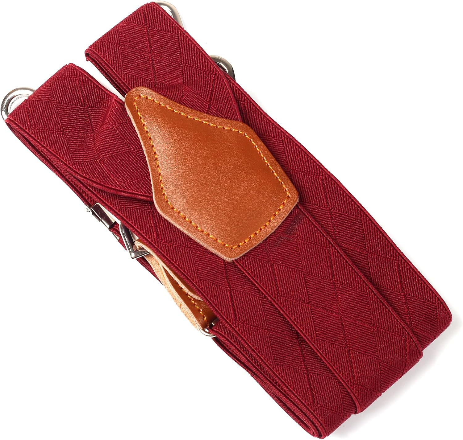 Suspenders for Men Elastic Y Back 1.4 Inches Adjustable 4 to 3 Hooks for Wedding Dress Pants - Image 5