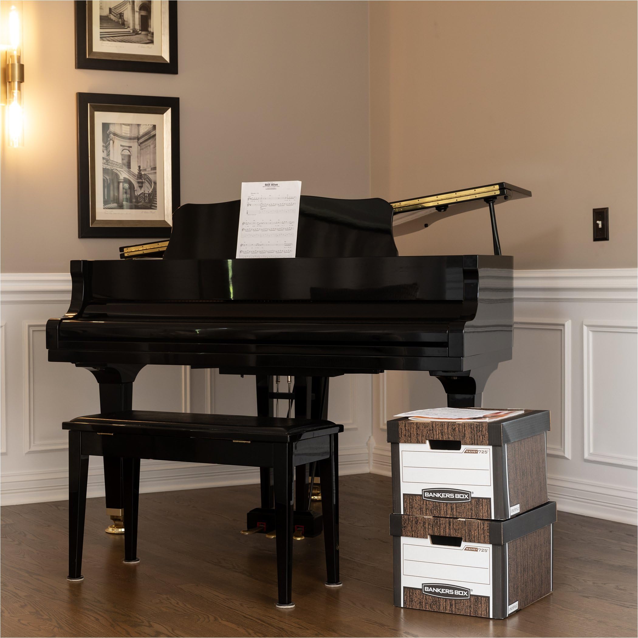 Bankers Box 12-Pack R-Kive Heavy Duty File Storage Boxes with Lids FastFold Assembly Letter Legal 00725 — view 9