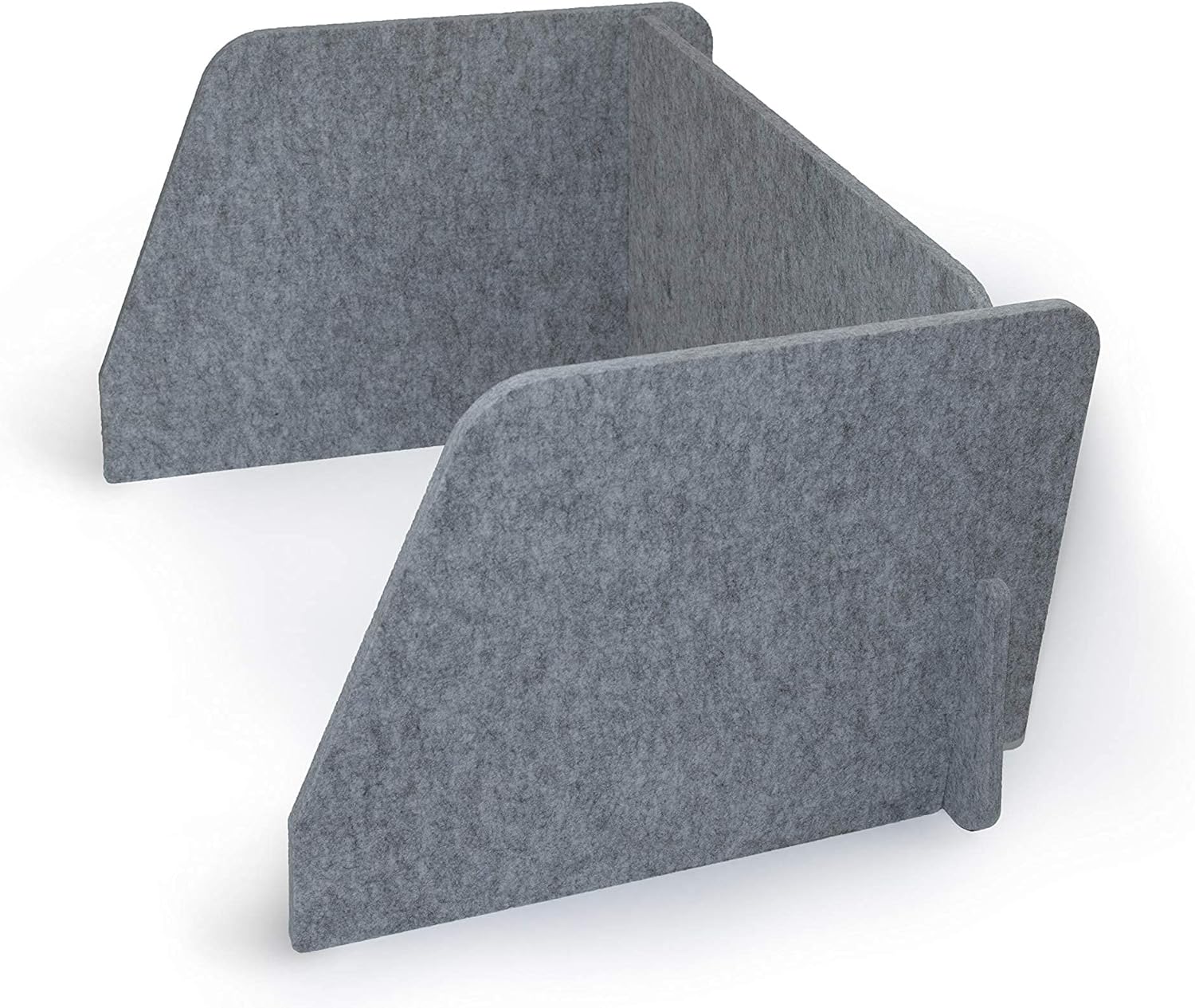 Acoustic Partition - Reduce Noise and Visual Distractions - Sound Absorbing Desk Divider - Desk Privacy Panel - Home Office - Classroom - Remote Learning - Sound Dampening (Gravel Grey) : Office Products
