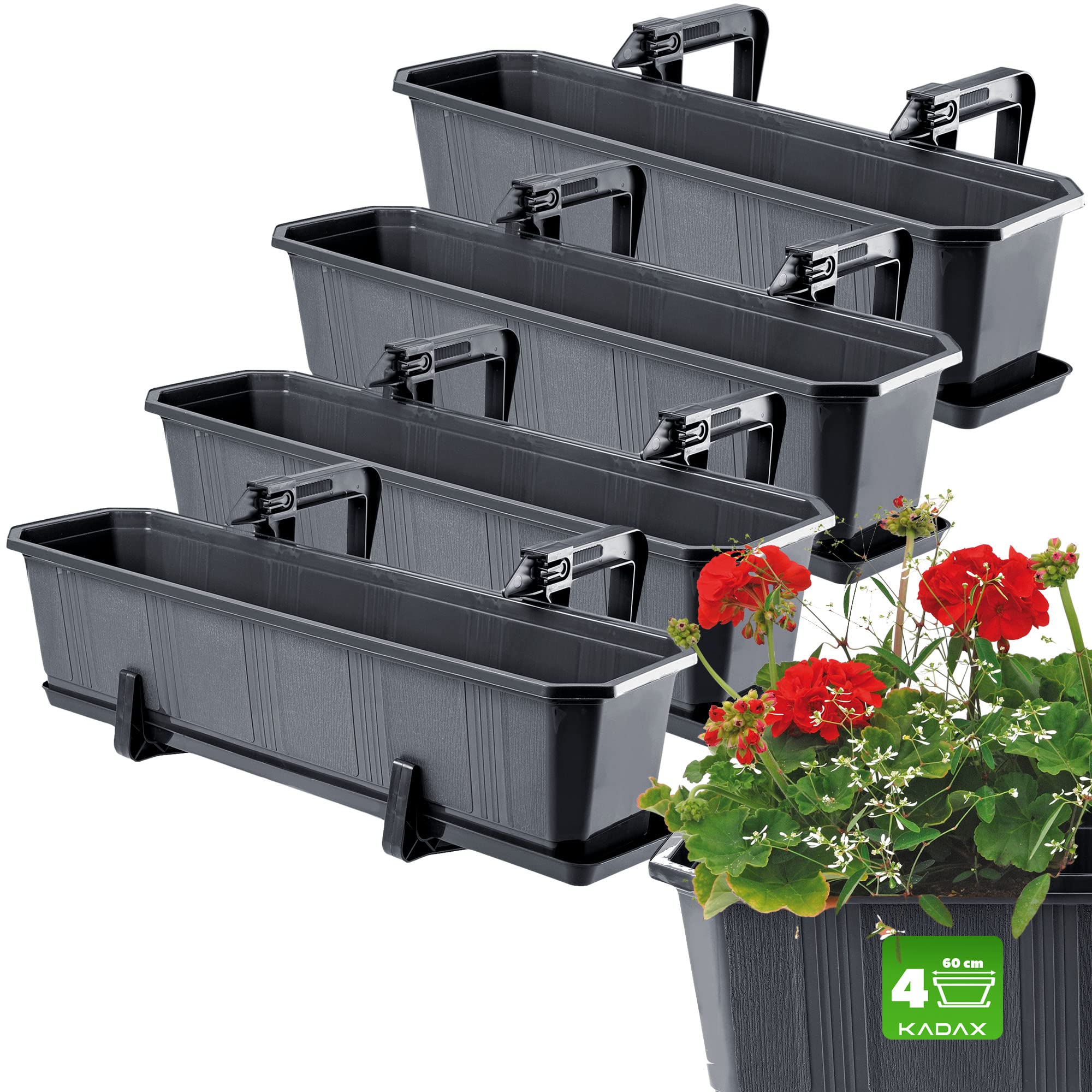Garneck 12 Sottobicchieri Rettangolari In Plastica Per Piante – 12 Cm, Anti-scivolo, Ideali Per Interni Ed Esterni, Vasi E Grasso - 5