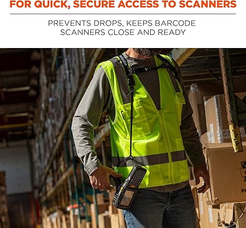 Miniatura 2 de Ergodyne Squids 3132 - Arnés de escáner de código de barras, cordón de anclaje para escáneres de código de barras y computadoras móviles, extra