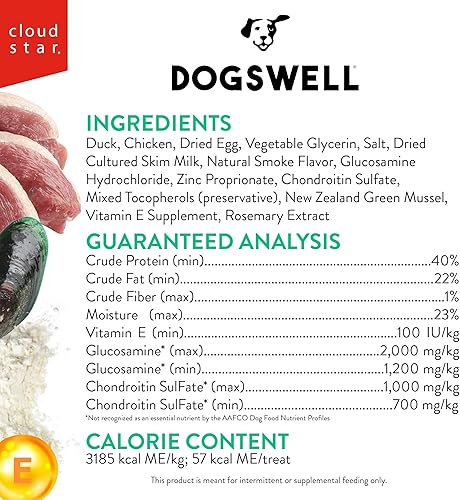 Miniatura 3 de DOGSWELL Golosinas 100% de carne a la parrilla para perros, fabricadas en los Estados Unidos con glucosamina, condroitina y mejillón verde de Nueva