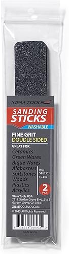Miniatura 5 de Xiem Tools Varillas de lija para cerámica, cerámica, arcilla de color, madera, plástico y acrílicos (medianos)