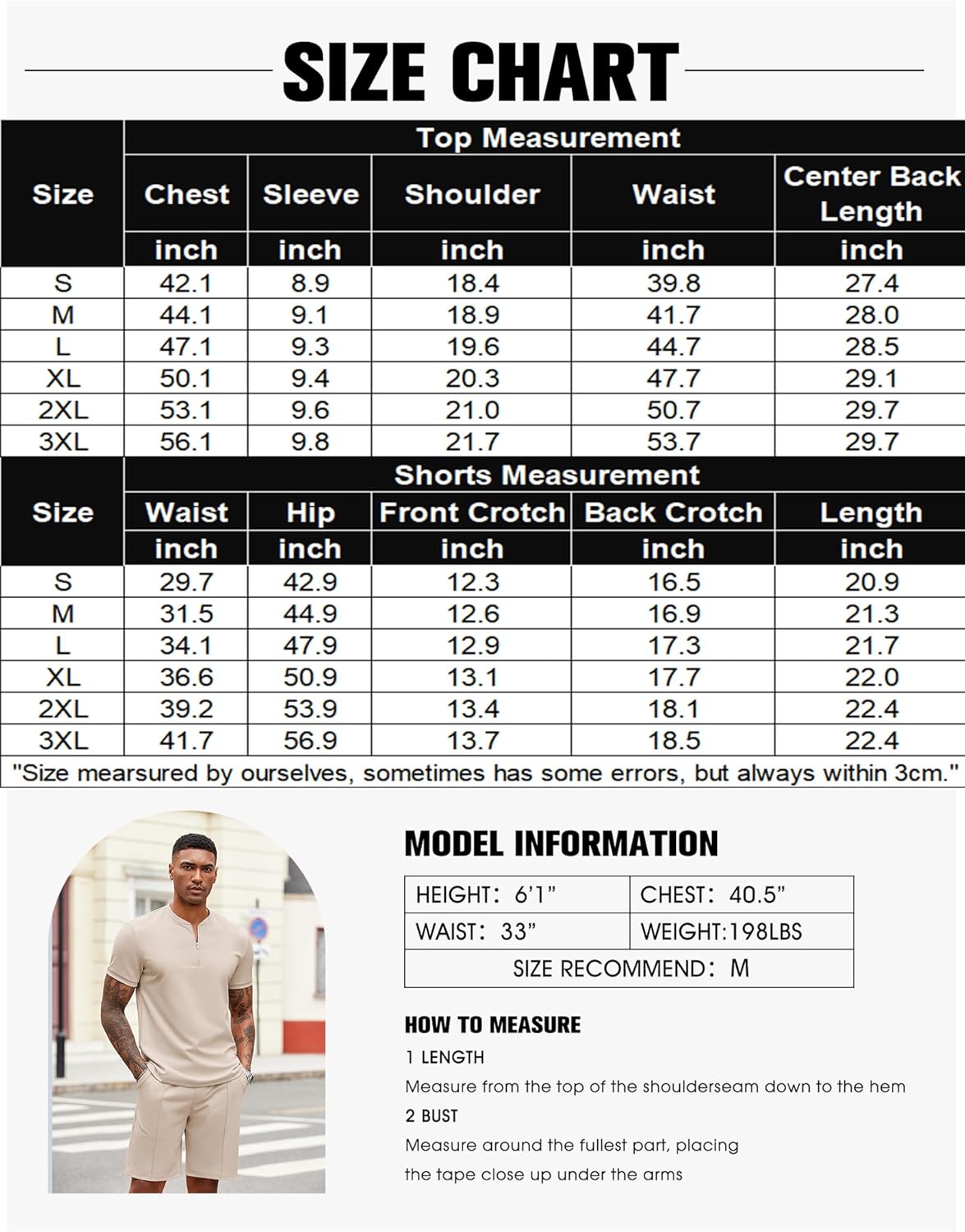 COOFANDY Men's 2 Pieces Outfits Casual Quarter Zip Polo T Shirt and Shorts Set Athletic Jogging Summer Tracksuit - Image 6