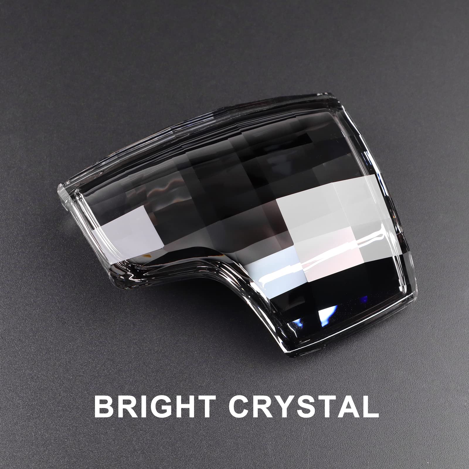 KUNGKIC Cristal Brillante Pomo de la palanca de cambios del coche Cubre Decorativa Pomo de la palanca de cambios Compatible con AUDI A6 A7 SQ8 RS6 RS7 Q7 Q8 S8 Accesorios de Interior(Estilo B)