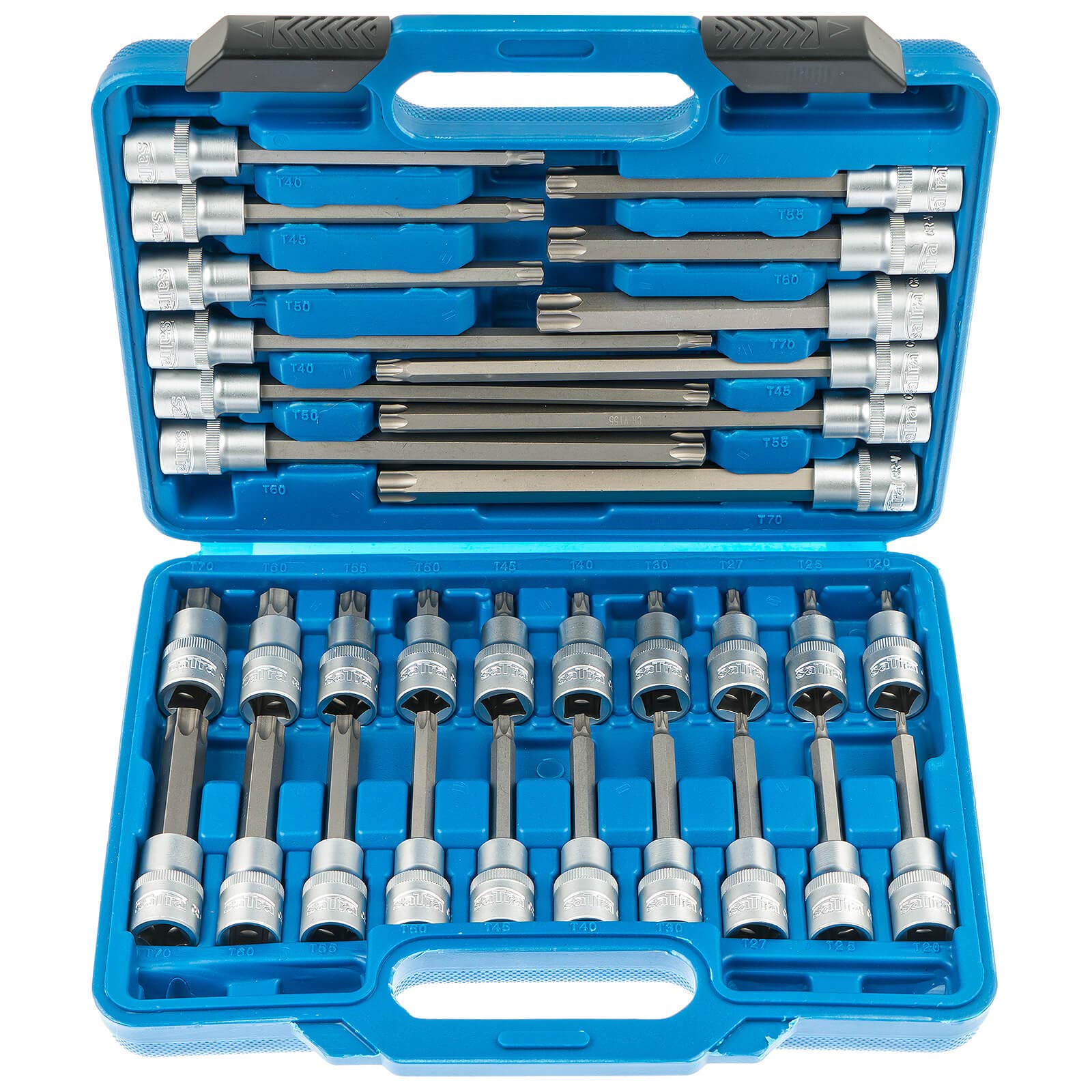 SATRA S-ST3212 - Set di chiavi a bussola con profilo a T, 32 pezzi, 1/2", compatibili con Torx