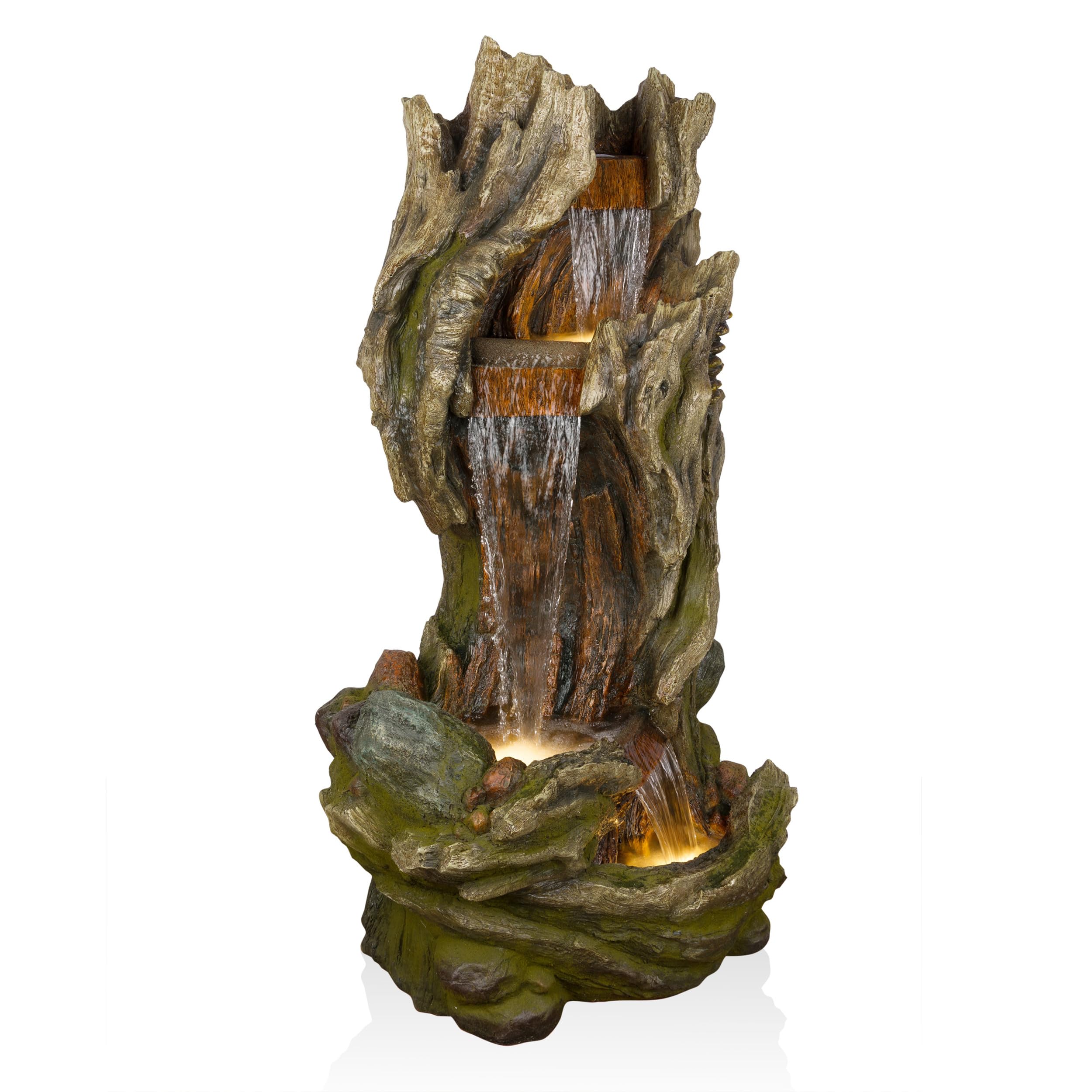 Alpine Corporation Log Water Fountain
