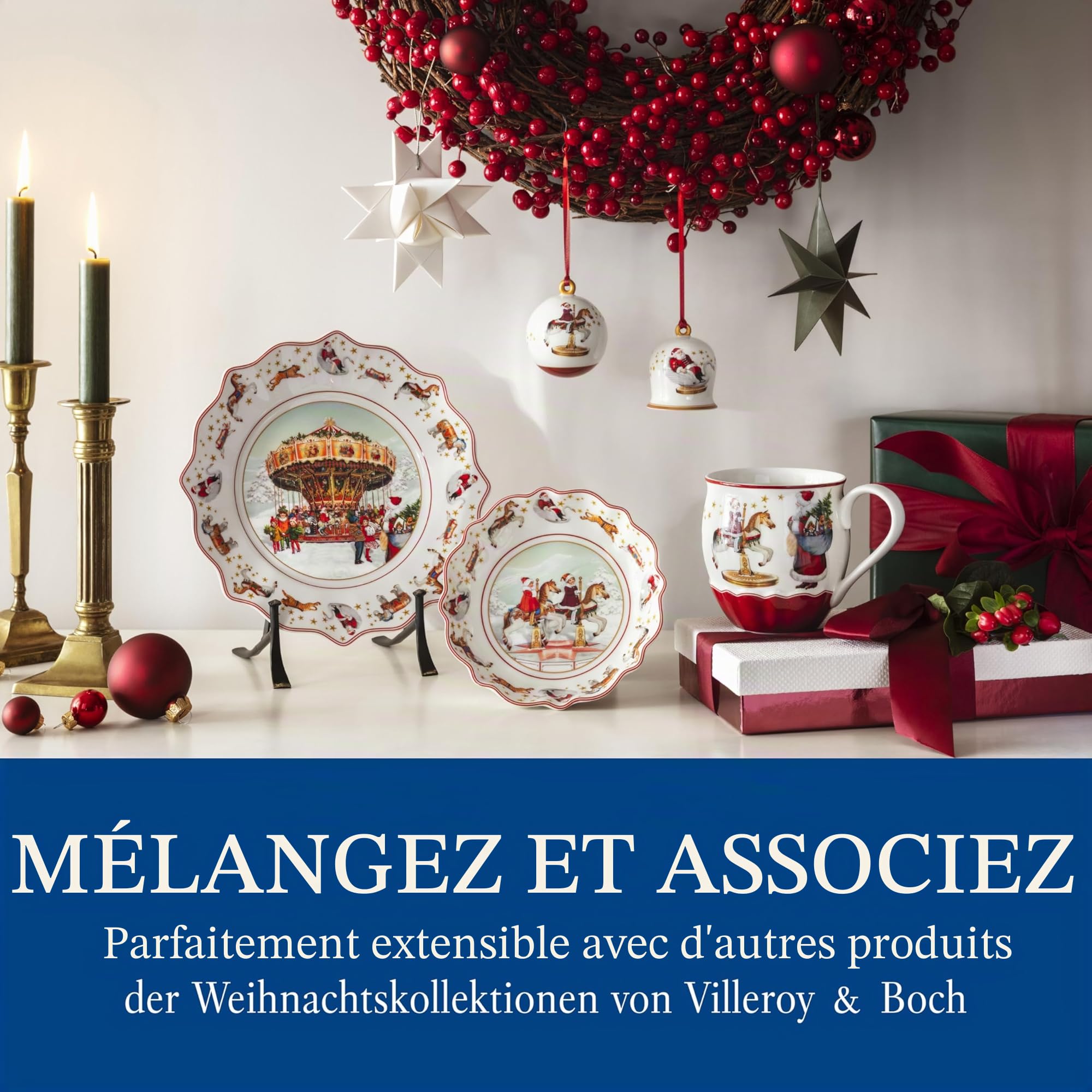 Villeroy & Boch - Annual Christmas Edition Mug 2024 Multicolore, Tasse à Café, Vaisselle, Gobelet de Noël, Article de Noël, Porcelaine Haut de Gamme