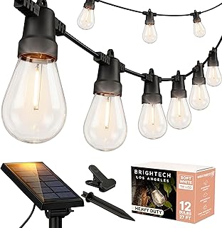 Brightech Ambience Pro Solar Powered Outdoor String Lights -27 ft Commer...