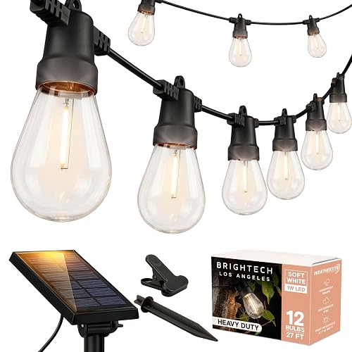 Brightech Ambience Pro Solar Powered Outdoor String Lights -27 ft