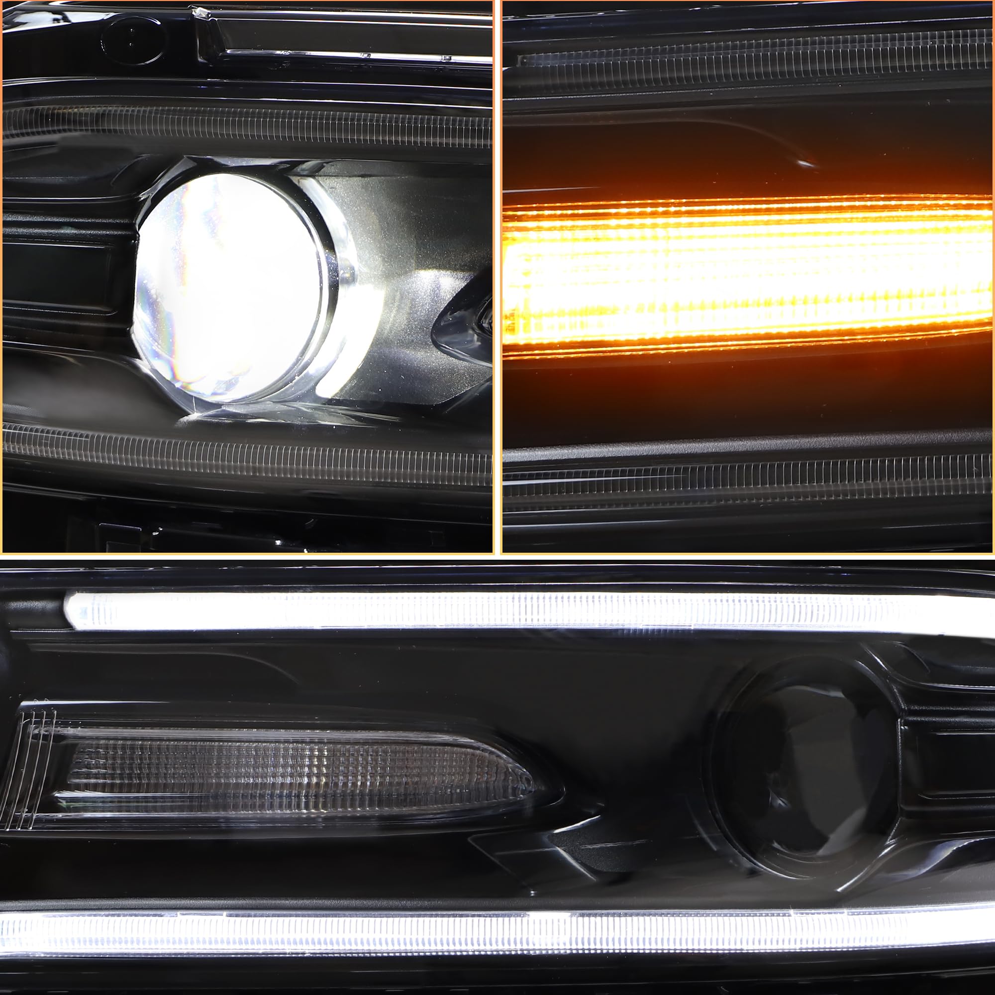 VLAND Faros Delanteros LED para Charger halógeno 2015-2021, 1 juego (lado del conductor + pasajero)