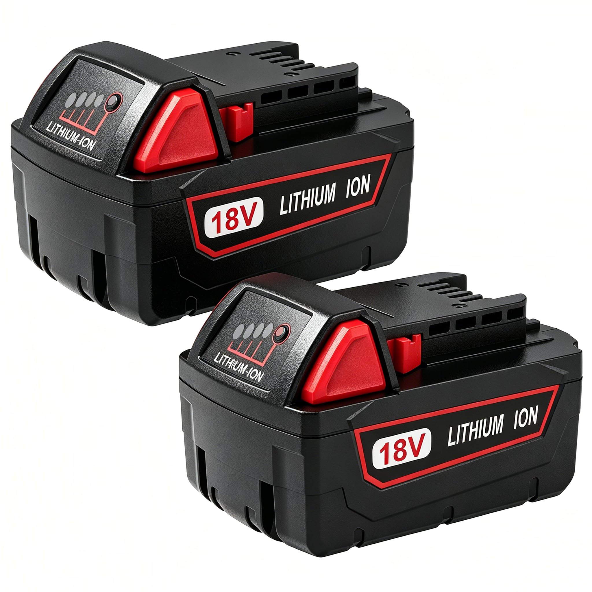 Energup 2X 18V 5.5Ah Batterie de Remplacement pour Milwaukee M18 Batterie 18V 48-11-1850 48-11-1860 48-11-1820 48-11-1830 avec Indicateur LED