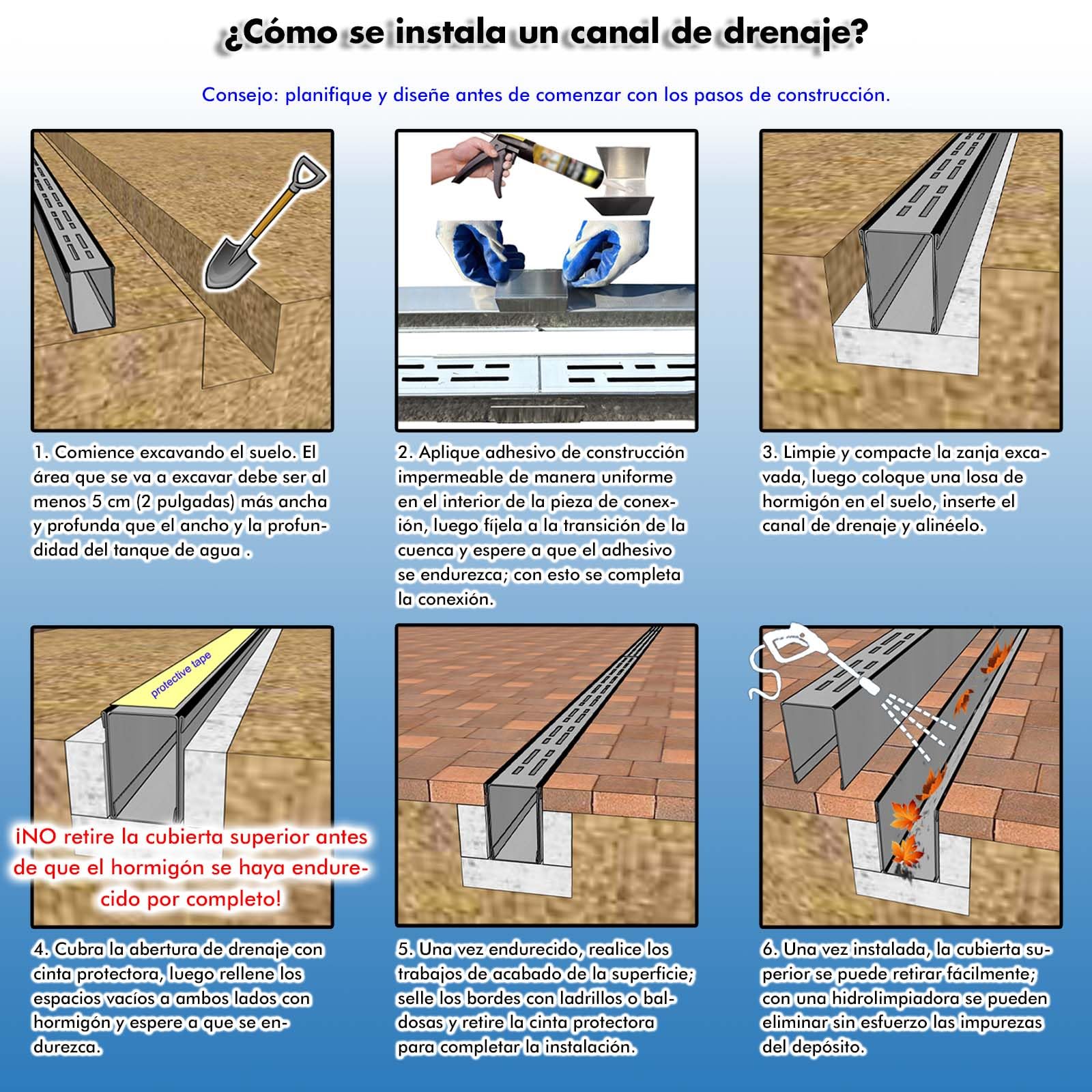 Canaleta Desague con Rejilla 304 Acero Inoxidable, 7 CM de Ancho y 2 M de Largo Canaleta de Drenaje,Rejilla Desague Jardin de Canal para HormigóN, Adoquines, Patios o Caminos Peatonales