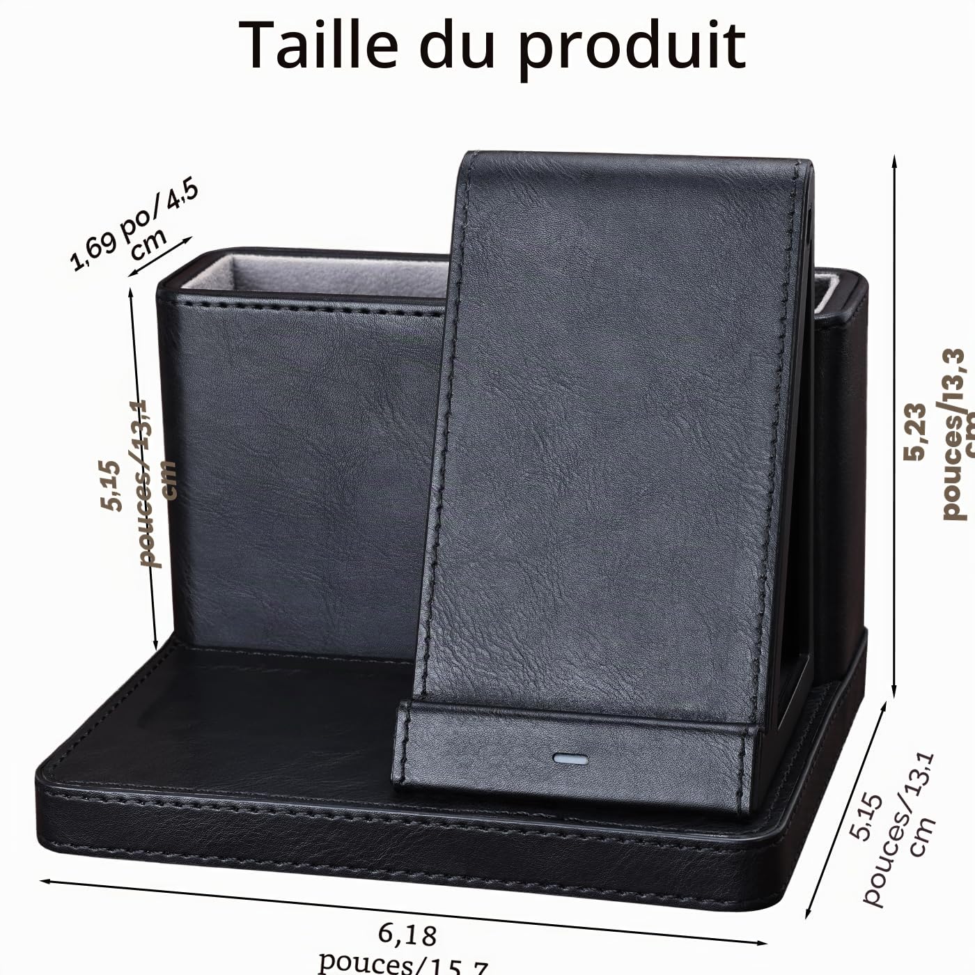 GORESE Chargeur Induction, 3 en 1 chargeur sans fil avec organisateur de bureau chargeur de monté mural 30W Adaptateur compatible pour iPhone 15/14/13/12/11/Pro/Max/XS iWatch 7/6/5/4/3 AirPods 3/2/Pro