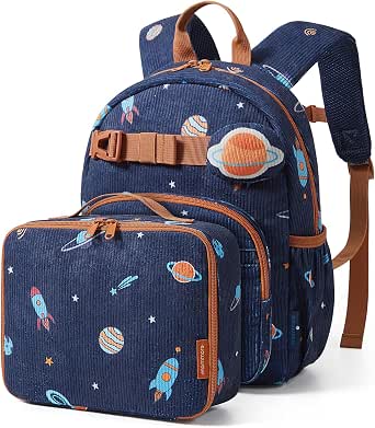 Mommore Toddler Corduroy Backpack for Boys and Girls, Preschool Bookbag