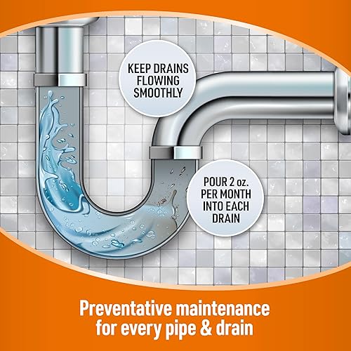 Miniatura 6 de CLR Clear Pipes  Drains - Removedor y limpiador de obstrucciones para ducha fregadero inodoro eliminación de basura botella de 42 onzas