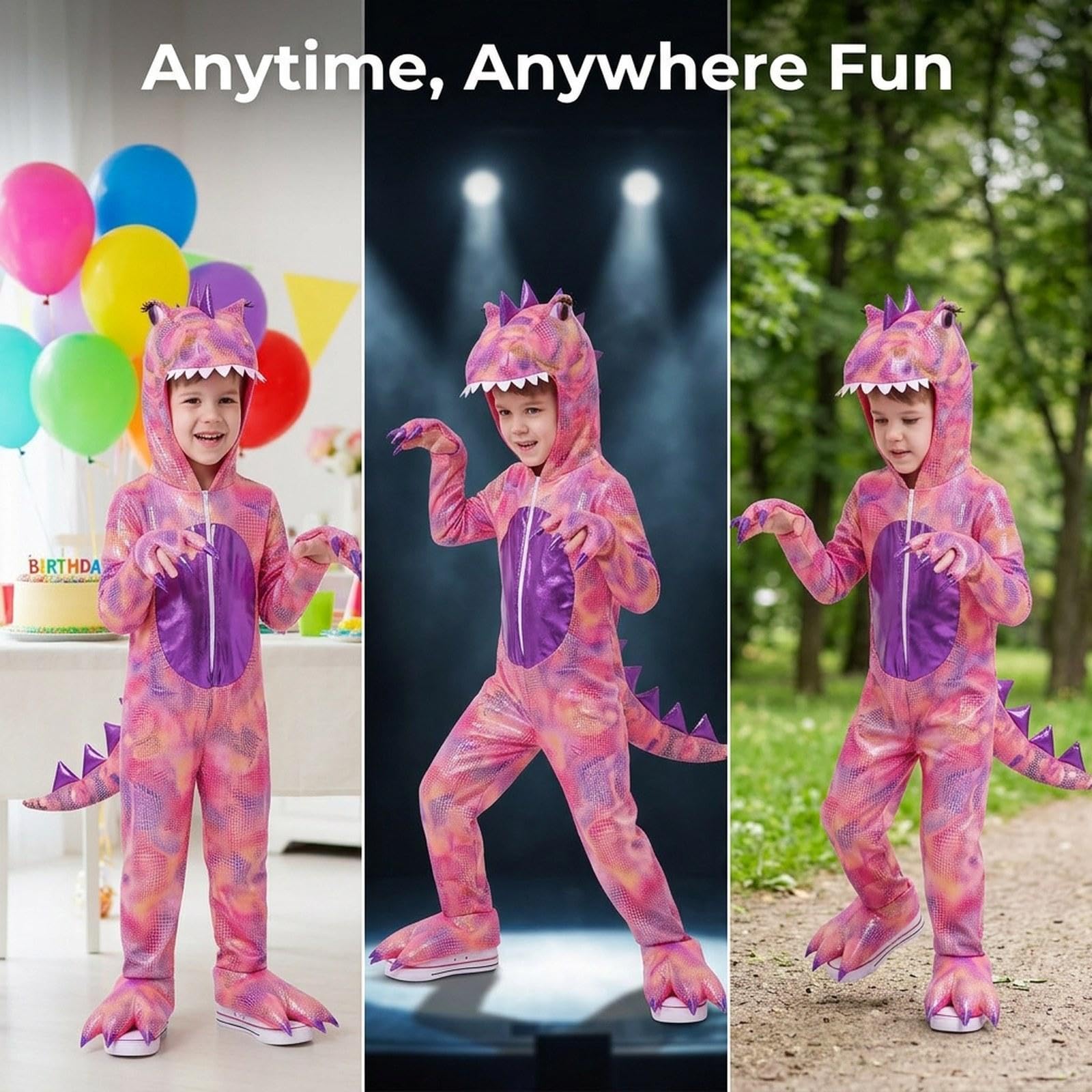F Fityle Disfraz Dinosaurio para niños y niñas, Ideal para Fiestas Carnaval, XL