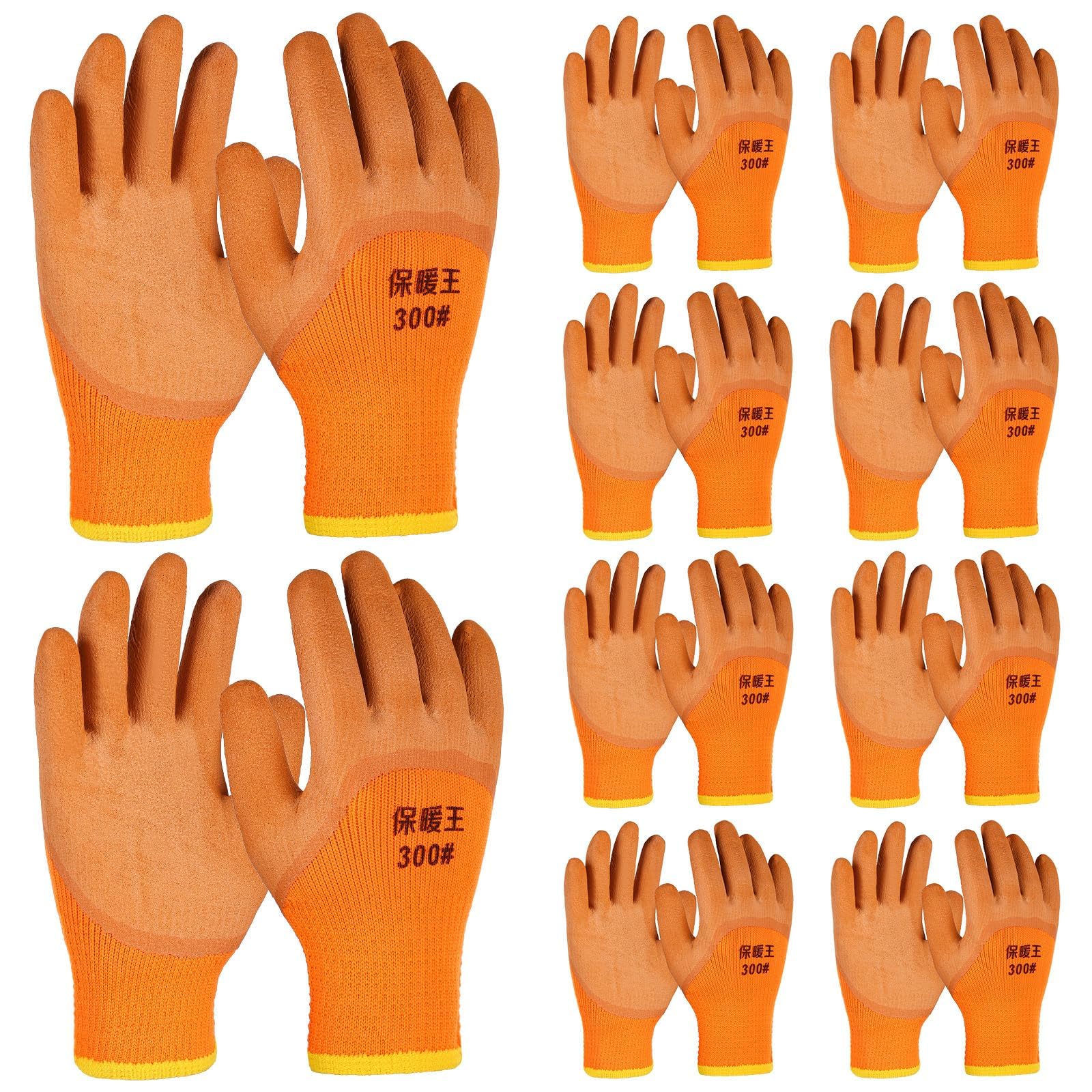 10 pares de guantes de trabajo de invierno impermeables para hombre, guantes de congelador con agarre antideslizante, guantes con aislamiento térmico, guantes de trabajo para invierno, clima frío,