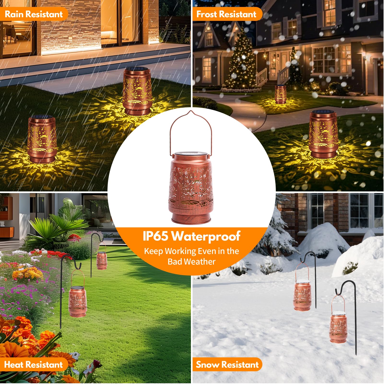 Farol solar para exteriores, impermeable, decoración de jardín, regalos de cumpleaños de Navidad para mujeres, mamá, abuela, jardín, patio, césped, balcón, porche, rana