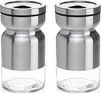 Vista 7 de Salt and Pepper Shakers Set with Adjustable Pour Holes by CHEFVANTAGE - Stainless Steel